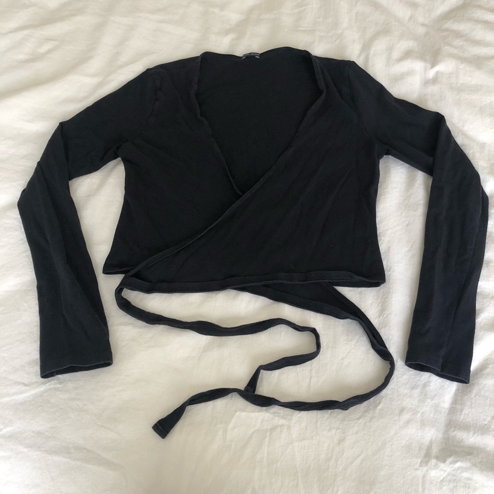 Brandy Melville Long Sleeve Wrap Top